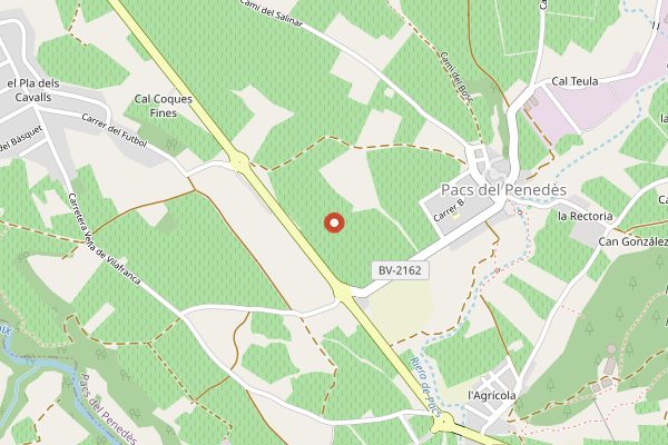 Map showing Winery visit with wine and cheese pairing at Familia Torres in Penedes