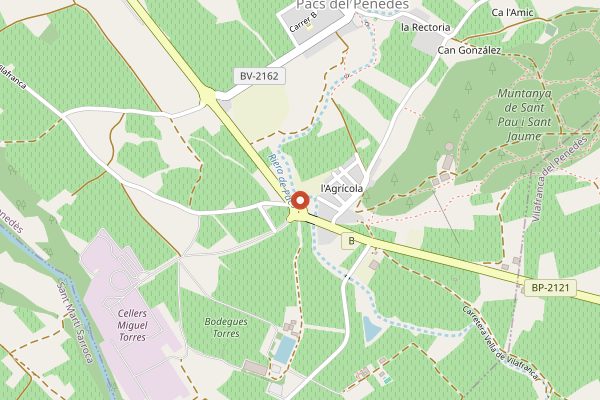 Map showing Pares Balta in Penedes