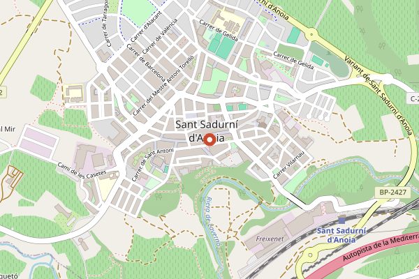 Map showing Caves Mestres in Penedes