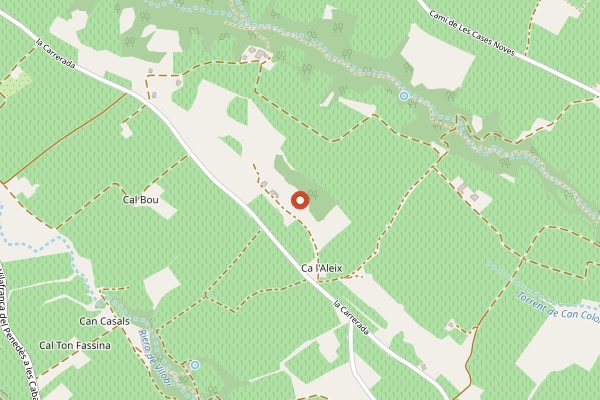 Map showing Heretat Mont-Rubi in Penedes