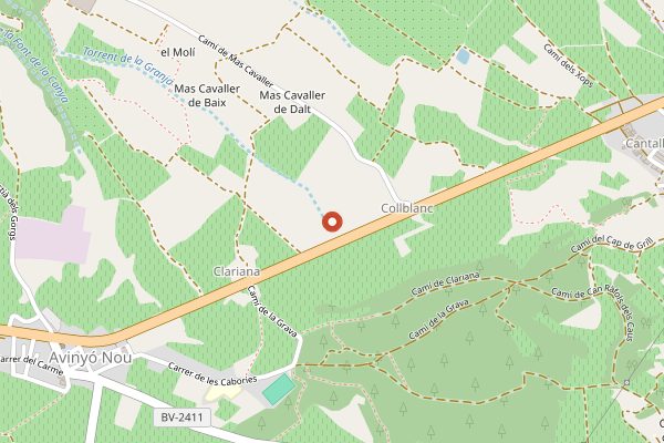 Map showing Mas Comtal Tasting Room in Penedes