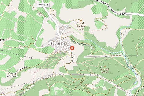 Map showing Cusco Berga in Penedes