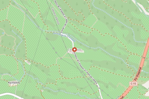 Map showing Huguet de Can Feixes in Penedes