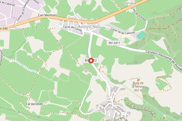 Map showing Mas Candi in Penedes