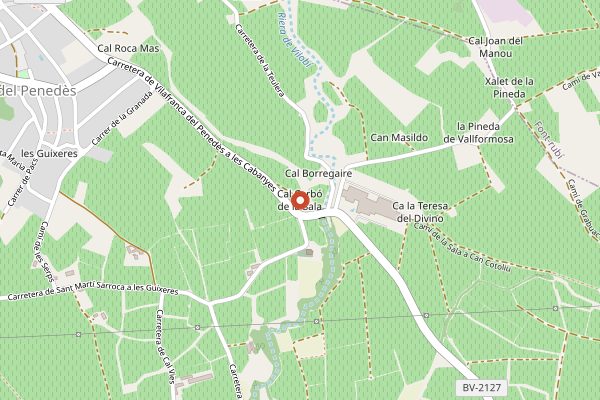 Map showing Vallformosa in Penedes