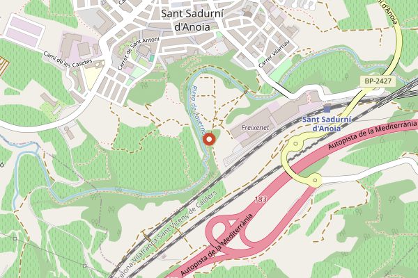 Map showing Vilarnau in Penedes