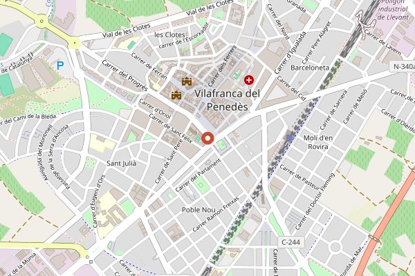 Map showing Mercer Casa Torner i Güell in Penedes