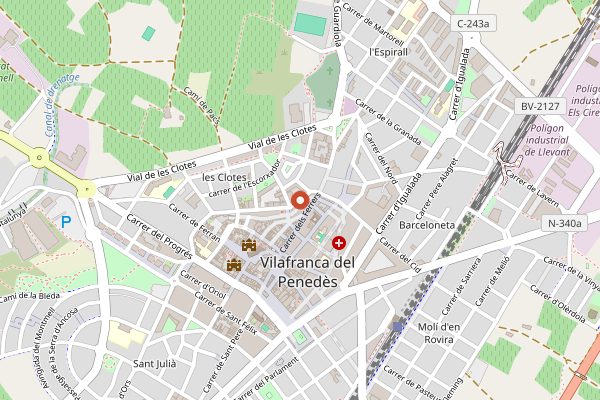 Map showing Escola d'Enoturisme de Catalunya in Penedes