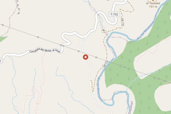 Map showing Wine visit with local cheeses at Costers del Priorat in Priorat