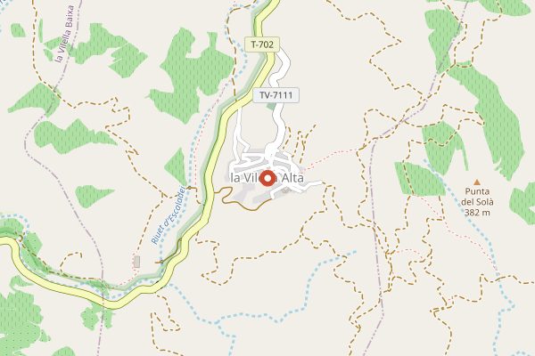 Map showing Bodegas Mas Alta in Priorat