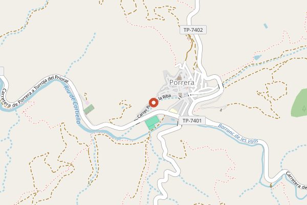 Map showing Celler Cal Pla in Priorat