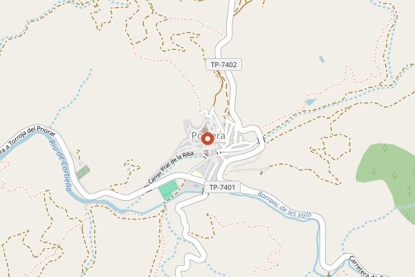 Map showing Celler Priorat Natur in Priorat