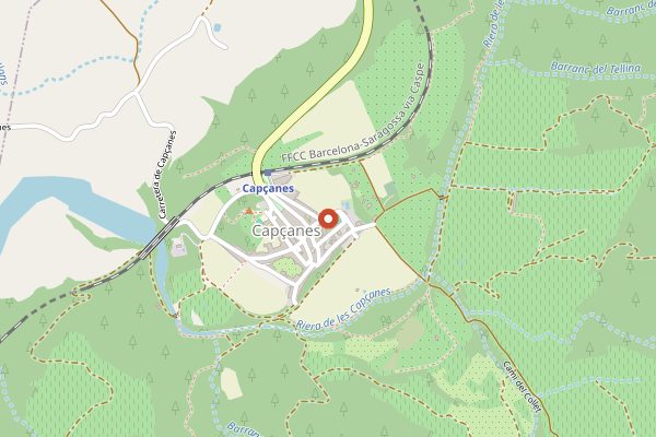 Map showing Vinyes dels Aspres in Priorat