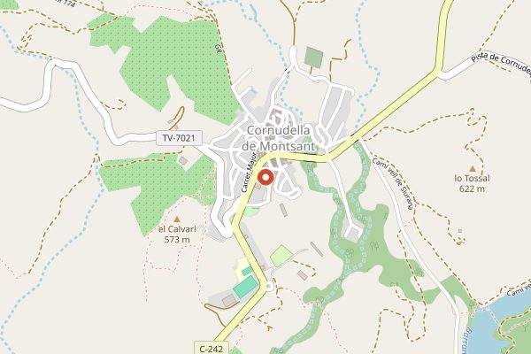 Map showing Clos Berenguer in Priorat