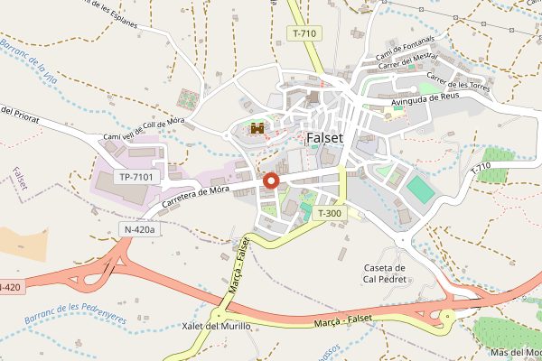 Map showing Cooperativa Falset Marca (Etim) in Priorat