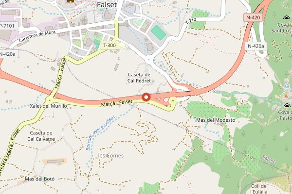 Map showing Venus la Universal in Priorat