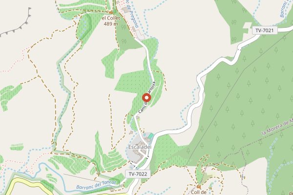 Map showing Bar Restaurant Escaladei in Priorat