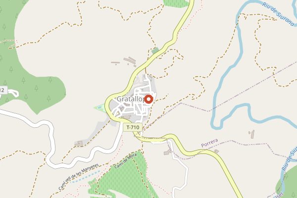 Map showing Cellers Cecilio Village Bar in Priorat