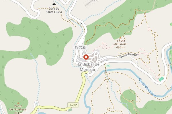Map showing La Botiga de la Fira in Priorat