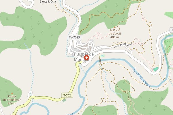 Map showing Priorat Cycling and Wine Experience in Priorat