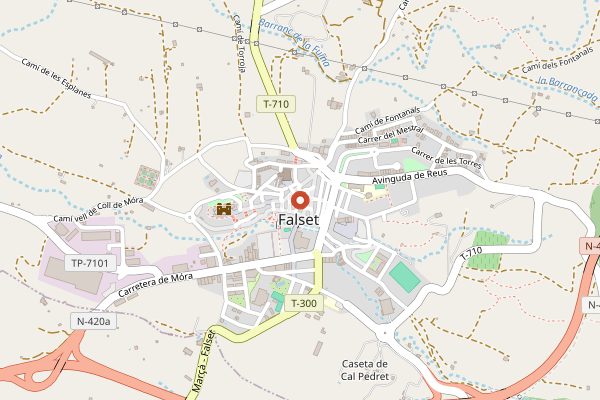 Map showing Cal Lleal Rural House in Priorat
