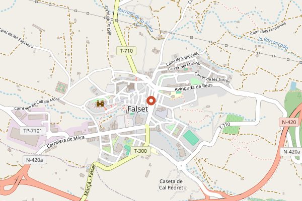 Map showing Hotel Casa Aliva in Priorat