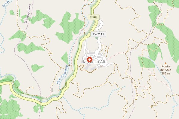 Map showing La Sequera Vineyard Hotel in Priorat