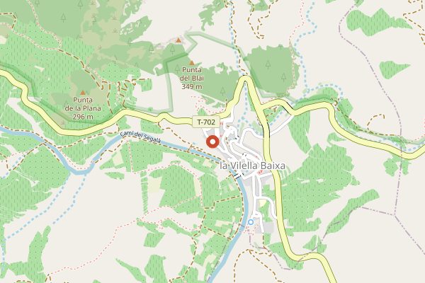 Map showing La Rectoria de la Vilella Baixa in Priorat