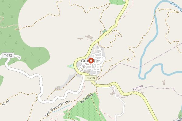 Map showing Masia els Comellars in Priorat