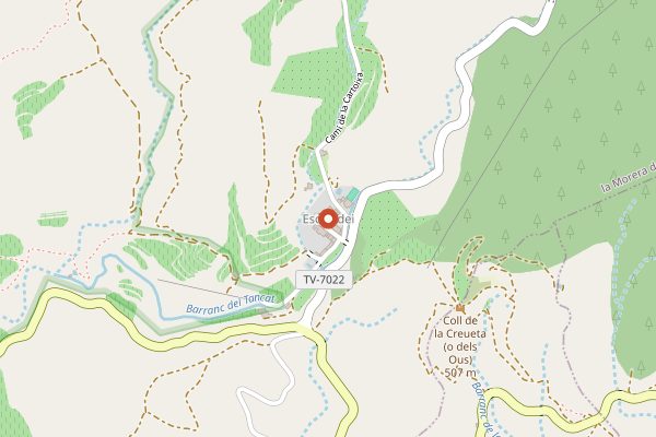 Map showing Cartoixa d'Escaladei in Priorat