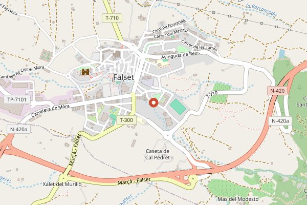 Map showing Quinoa Bar Restaurant in Priorat