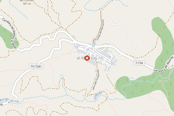 Map showing Celler El Masroig Shop in Priorat