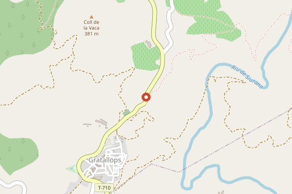 Map showing L'Ermita Single-Vineyard Panorama Walk in Priorat