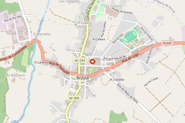 Map showing Festa do Queixo de Arzúa in Rías Baixas