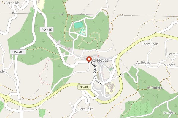 Map showing Cooperativa Condado Paradanta (Requeixo das Neves) in Rías Baixas