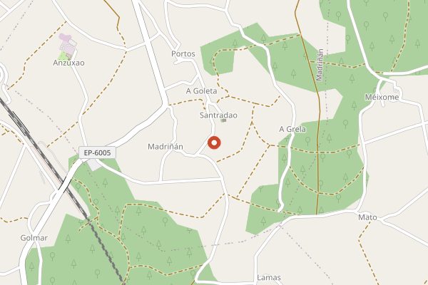 Map showing Pazo de Anzuxao (Lácteos Anzuxao) in Rías Baixas