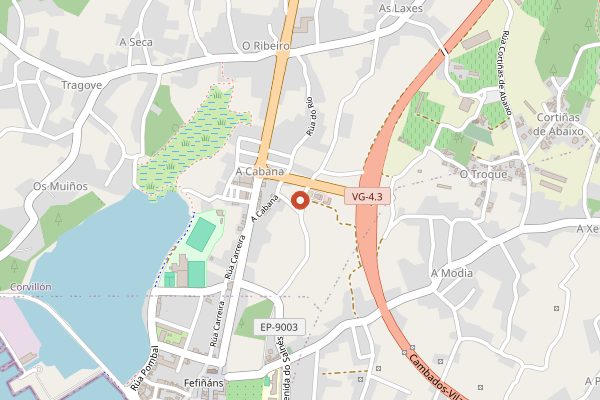 Map showing Adegas Albamar in Rías Baixas