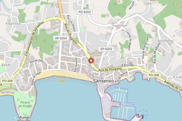 Map showing Bodegas La Cana (Jorge Ordonez project) in Rías Baixas