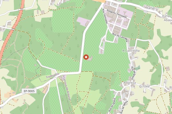 Map showing Bodegas Granbazan (Tremoedo manor) in Rías Baixas