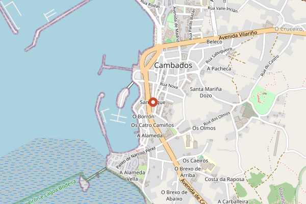 Map showing Bodegas del Palacio de Fefinanes in Rías Baixas