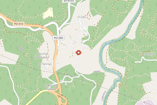 Map showing Pazos de Lusco in Rías Baixas