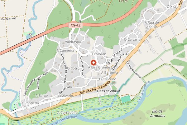 Map showing Bodegas Terras Gauda in Rías Baixas