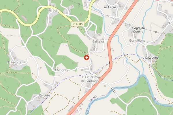 Map showing Adega Pedralonga in Rías Baixas