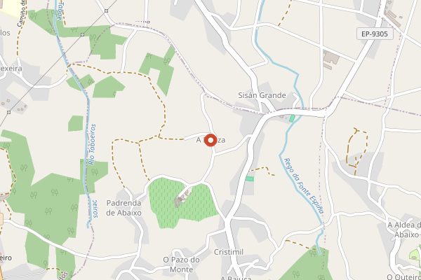Map showing Bodega Zárate in Rías Baixas