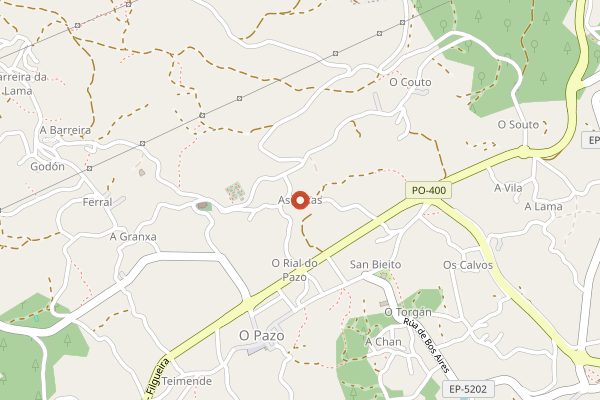 Map showing Bodegas As Laxas in Rías Baixas