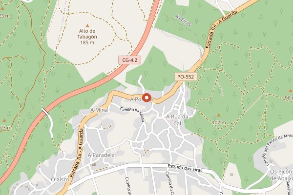 Map showing Bodegas Terras Gauda in Rías Baixas