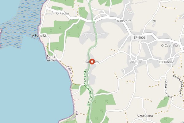 Map showing Lagar de Costa in Rías Baixas
