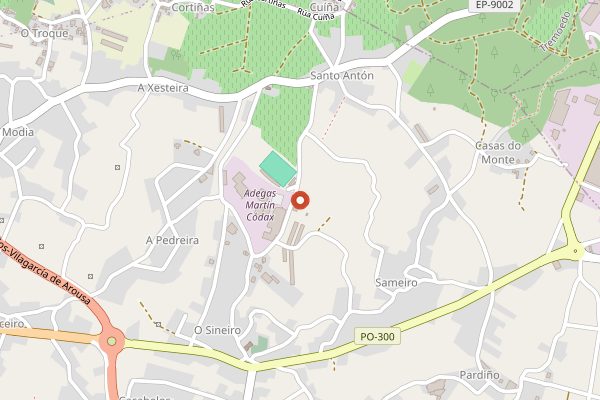 Map showing Bodegas Martín Códax in Rías Baixas