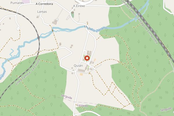 Map showing Casa Nordés Discovery Experience in Rías Baixas