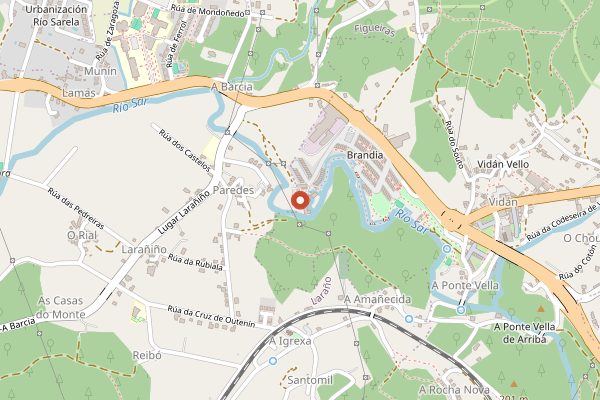 Map showing A Quinta da Auga Hotel Spa Relais et Châteaux in Rías Baixas